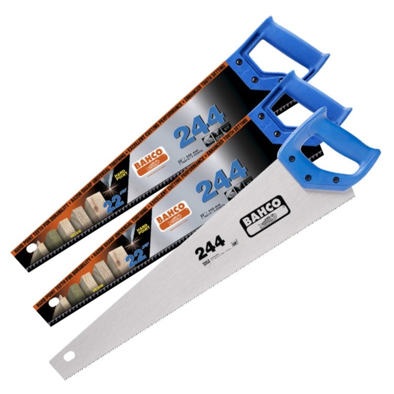 Bahco 2 x 244 22 Hard Point + 1 x 244 22 Fine Cut Handsaws