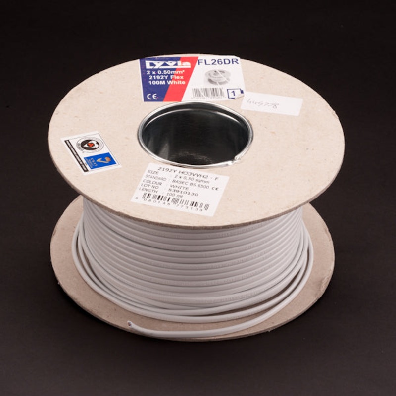 PX 2 Core Flat Flex – White|100m x 0.5mm|100m x 0.75mm