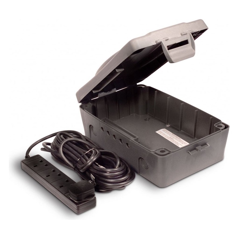 Masterplug 4 Gang, Extension Lead with Weatherproof Box 10m