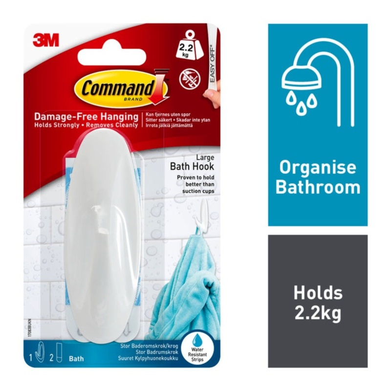 Command Bath Large Designer Hook