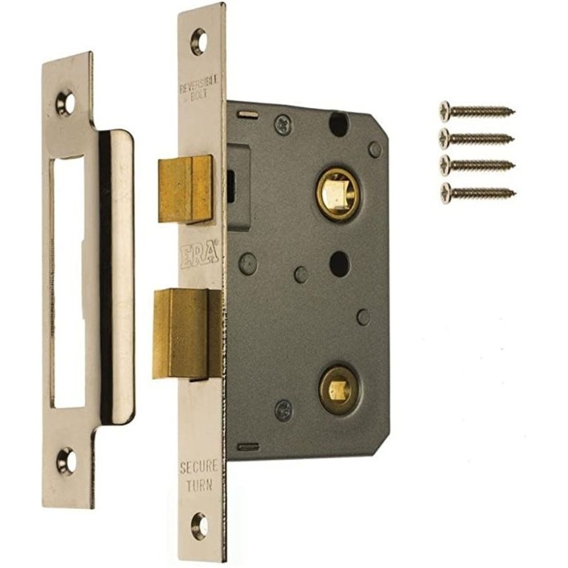 Era Bathroom Lock 3 Finish: Chrome
