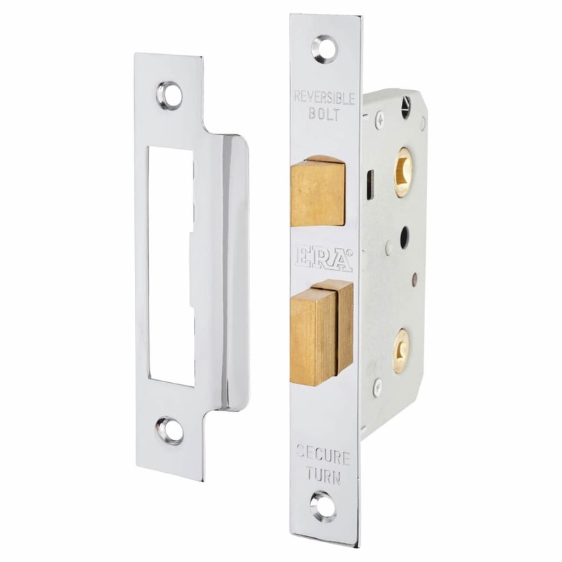 Era Bathroom Locks 64mm|Finish: Brass Effect|Finish: Chrome Effect