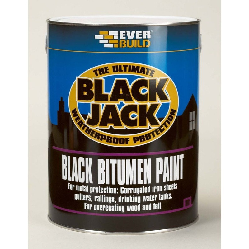 Everbuild Black Bitumen Paint|2.5L|5L|5Lt