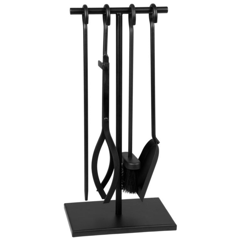 Hearth & Home Black Companion Set Rectangular Base 5 Piece 18