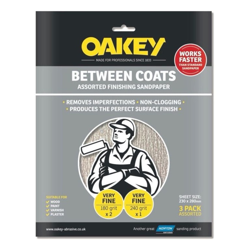 Oakey Between Coats Sheets Pack 3