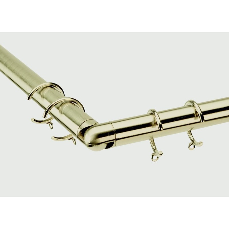 Universal Bay Pole Kit|Antique Brass|300cm Satin Steel|Antique Brass I|Satin Steel