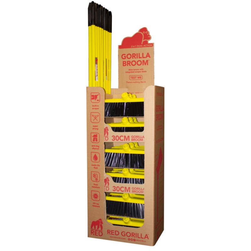 Red Gorilla Broom Box Deal 30cm Stand of 18
