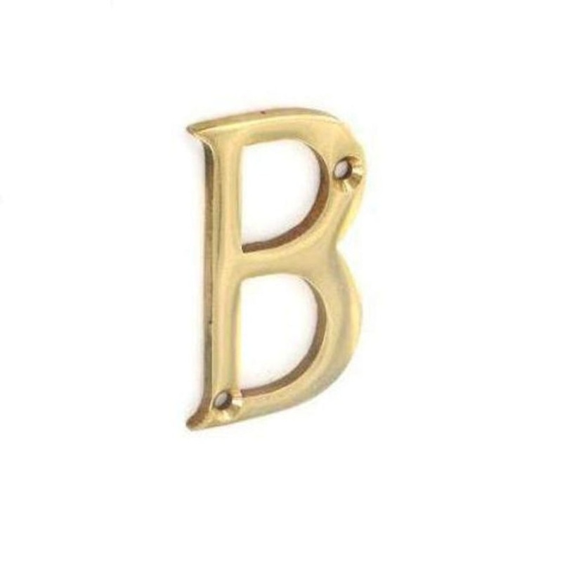 Securit Brass Letter B|50mm – Pack of 5|75mm