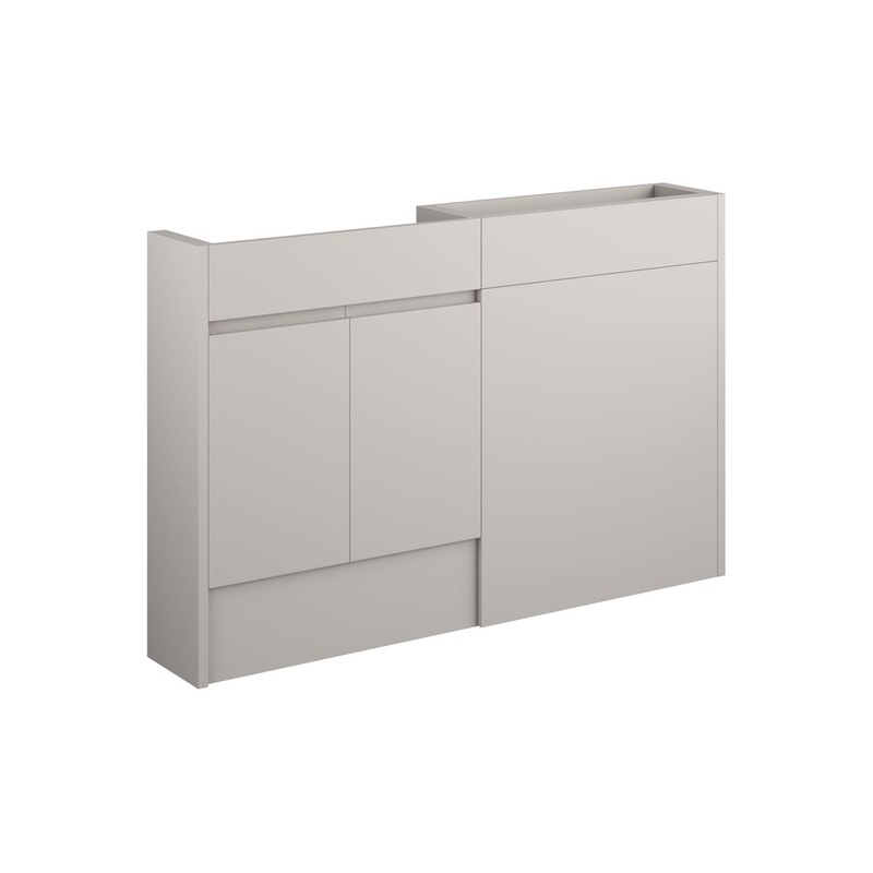 Camil 1236mm Slim Basin & WC Unit Pack – Matt Dove Grey