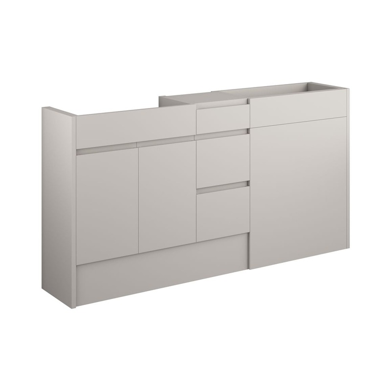 Camil 1536mm Standard Basin, WC & 3 Drawer Unit Pack – Matt Dove Grey