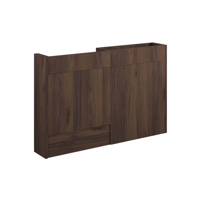 Paddock 1236mm Slim Basin & WC Unit Pack – Warm Walnut