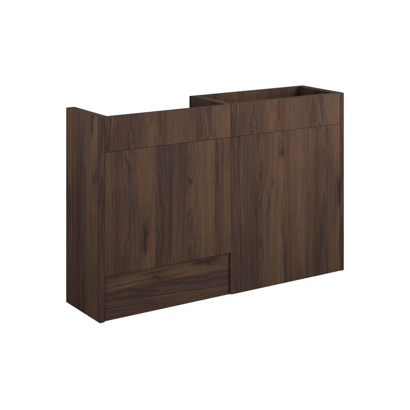 Paddock 1236mm Standard Basin & WC Unit Pack – Warm Walnut