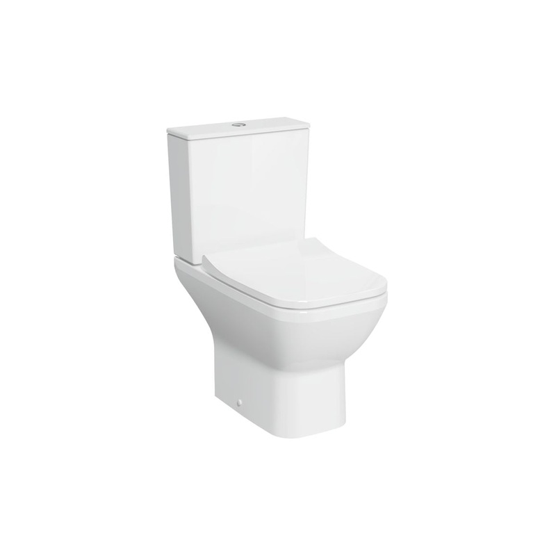 VitrA Integra Square Rimless Open Back Close Coupled Pan Only – White
