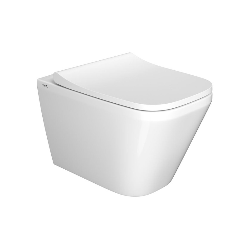 VitrA Integra Square Rimless Wall Hung Pan Only – White