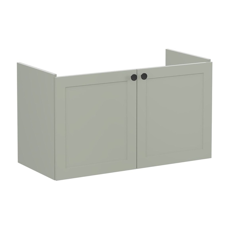 VitrA Root Classic 100cm 2 Door Washbasin Unit – Matt Retro Green