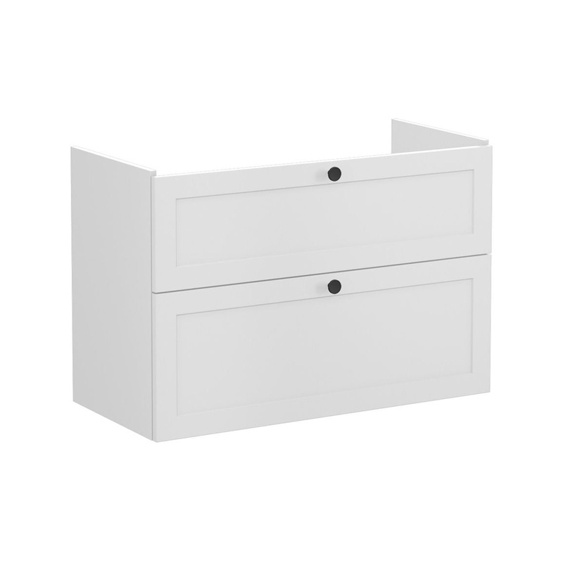 VitrA Root Classic 100cm 2 Drawer Washbasin Unit – Matt Light Grey