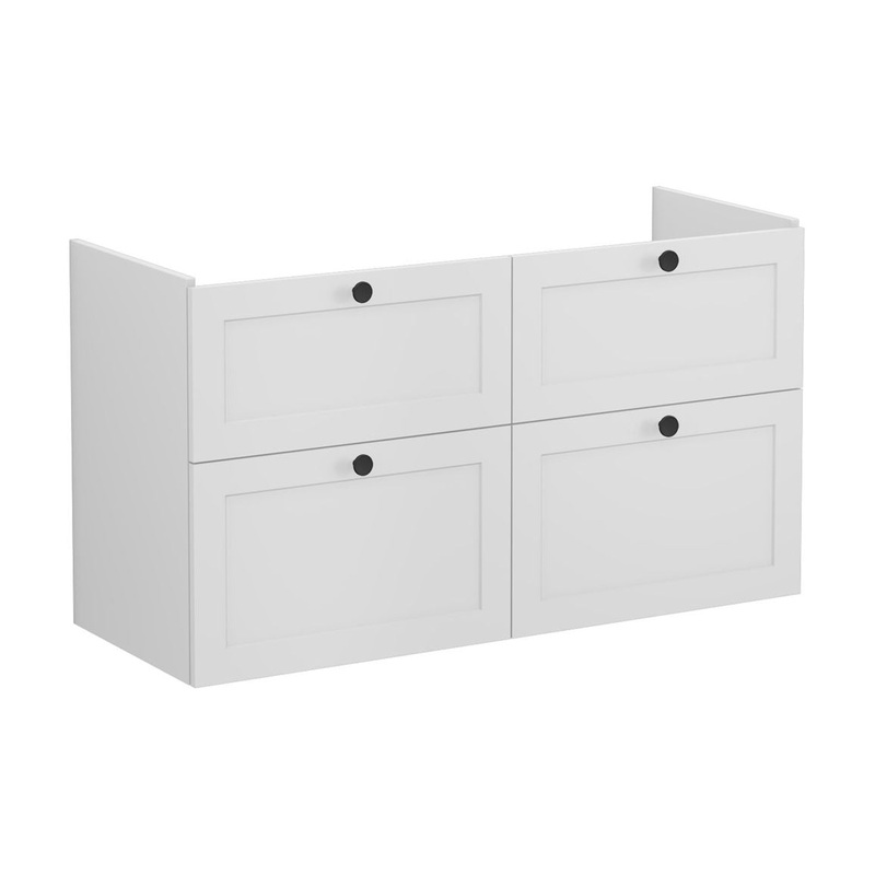 VitrA Root Classic 120cm 4 Drawer Washbasin Unit – Matt Light Grey