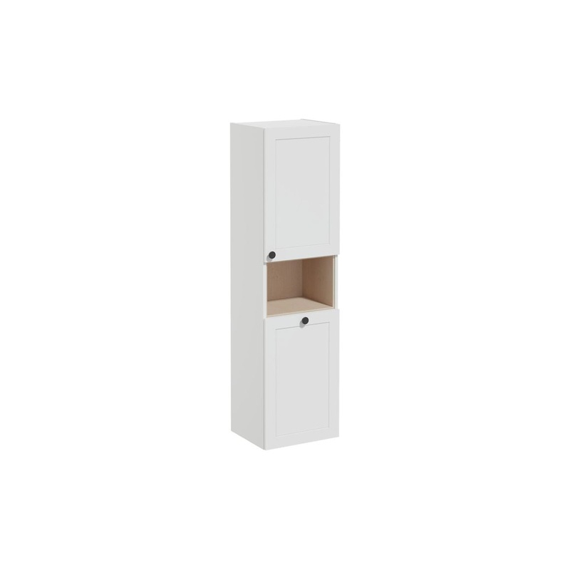 VitrA Root Classic 40cm 2 Door Semi-Tall Unit w/Laundry Basket (RH Hinge) – Matt Light Grey