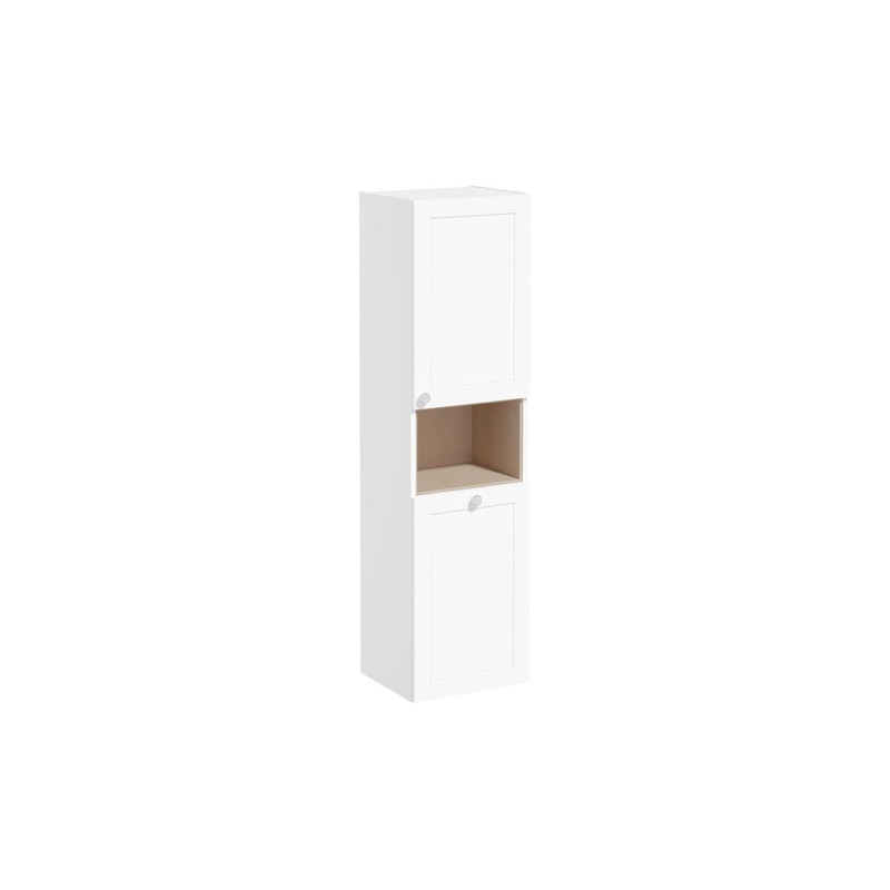 VitrA Root Classic 40cm 2 Door Semi-Tall Unit w/Laundry Basket (RH Hinge) – Matt White