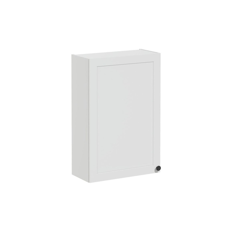 VitrA Root Classic 60cm 1 Door Upper/Wall Unit (LH Hinge) – Matt Light Grey
