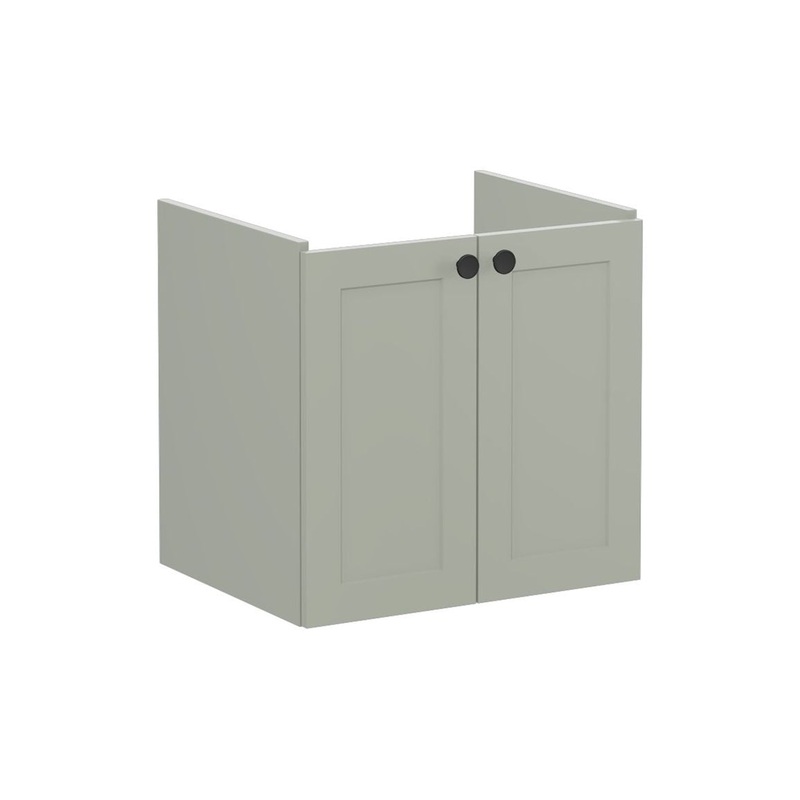 VitrA Root Classic 60cm 2 Door Wall Hung Washbasin Unit – Matt Retro Green