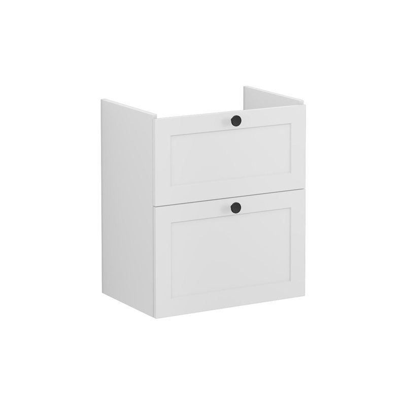 VitrA Root Classic 60cm 2 Drawer Slim Washbasin Unit – Matt Light Grey