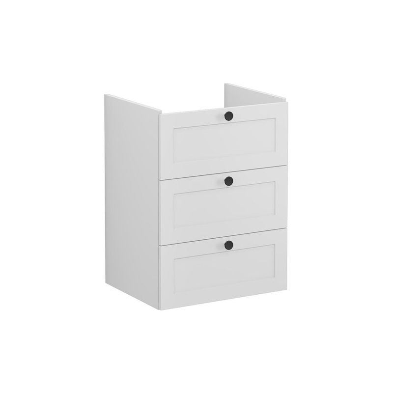 VitrA Root Classic 60cm 3 Drawer Washbasin Unit – Matt Light Grey