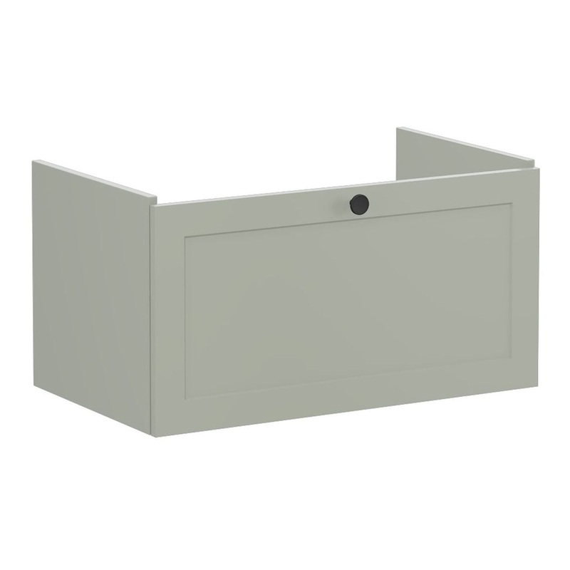 VitrA Root Classic 80cm 1 Drawer Washbasin Unit – Matt Retro Green