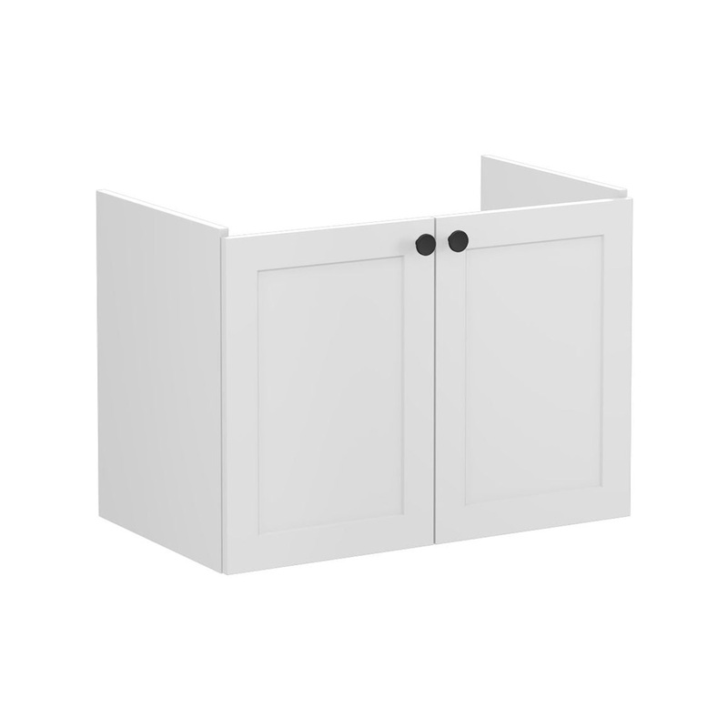 VitrA Root Classic 80cm 2 Door Wall Hung Washbasin Unit – Matt Light Grey