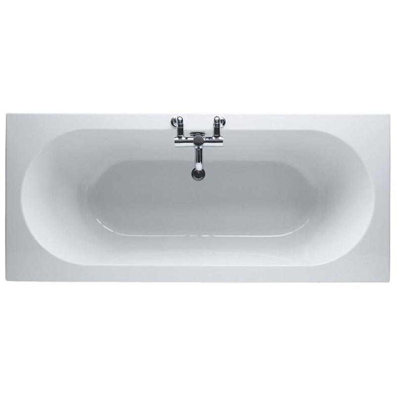 Trojan Cascade 1800 x 800mm No Tap Hole Twin End Bath White