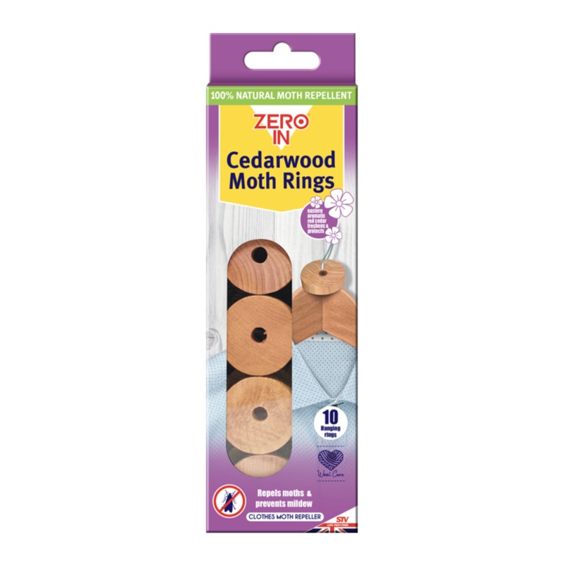 Zero In Cedarwood Moth Rings – Pack of 10