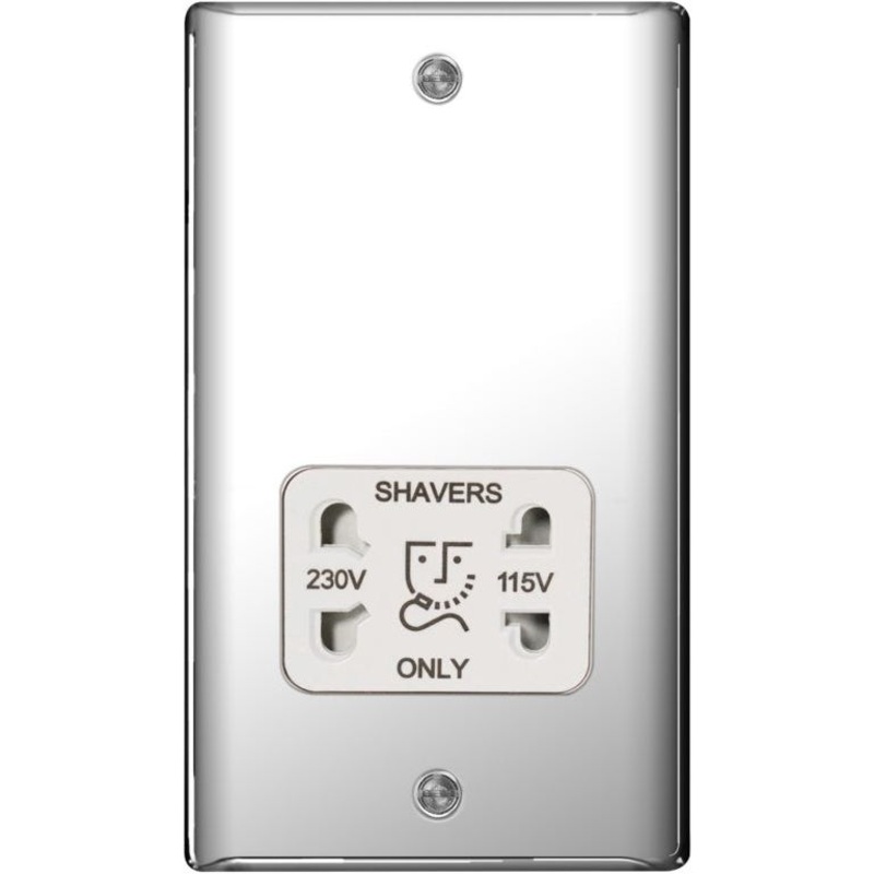 BG Chrome Shaver Socket Dual Voltage