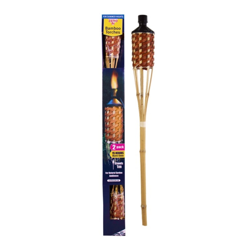 Zero In Citronella Bamboo Torch – Pack of 2