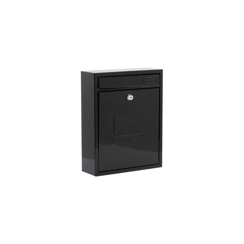 Burg-Wchter Compact Post Box|Black|Pillar Box Red