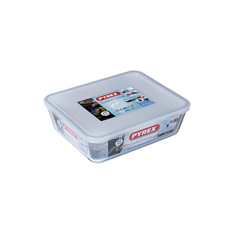 Pyrex Cook & Freeze Glass Dish with Lid 1.5L