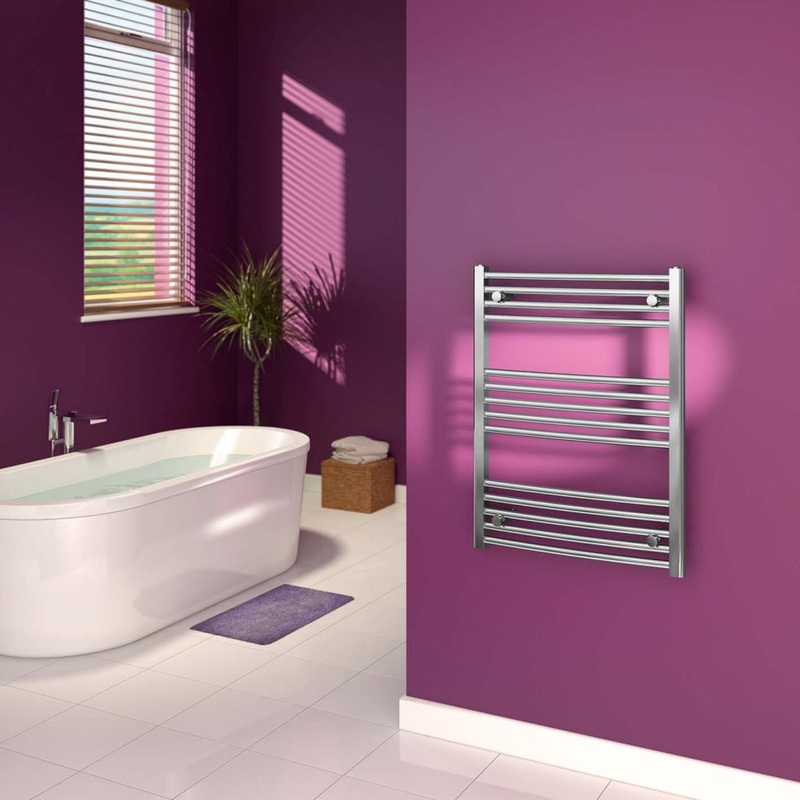 SupaPlumb Curved Towel Rail|600 X 800mm Chrome|600 X 1200mm Chrome