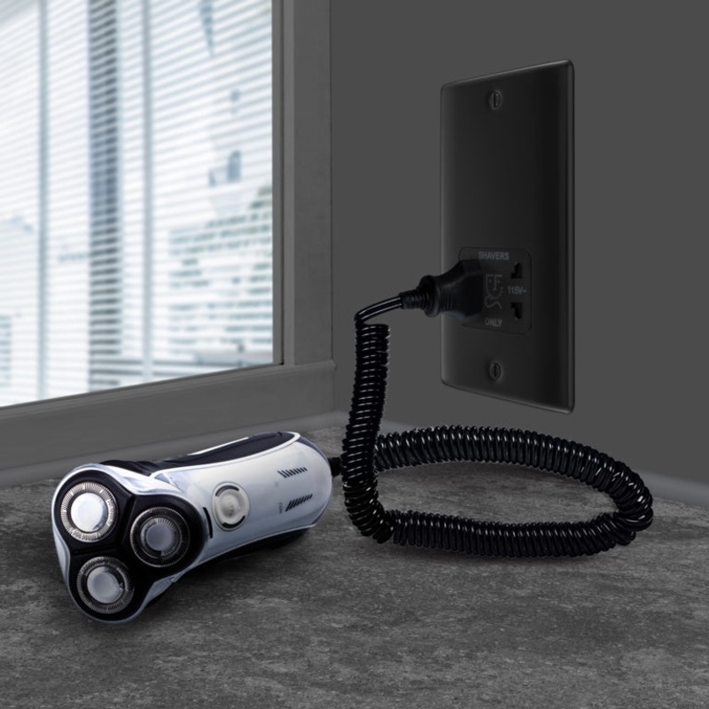 BG Dual Voltage Shaver Socket|Matt Black