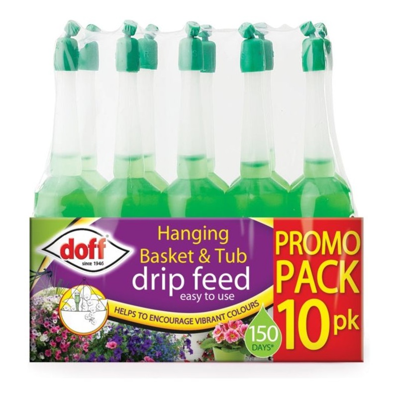 Doff Drip Feeders Pack 10|Hanging Basket & Tub