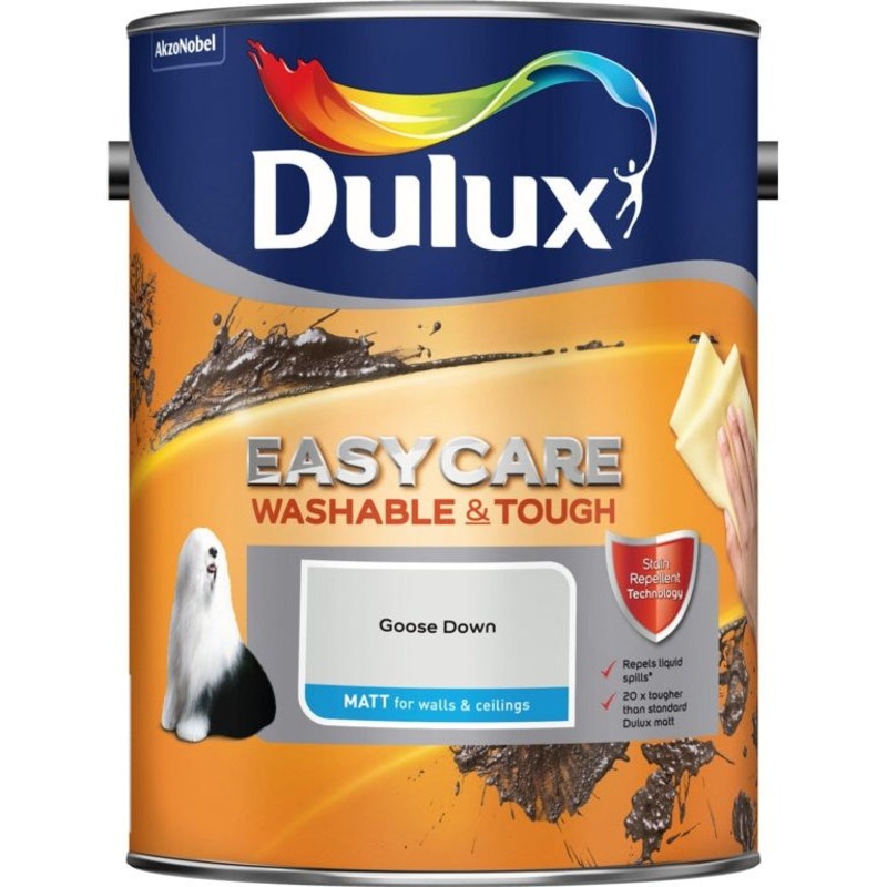 Dulux Easycare Matt 5L|Goose Down|Natural Hessian|PBW|Polished Pebble