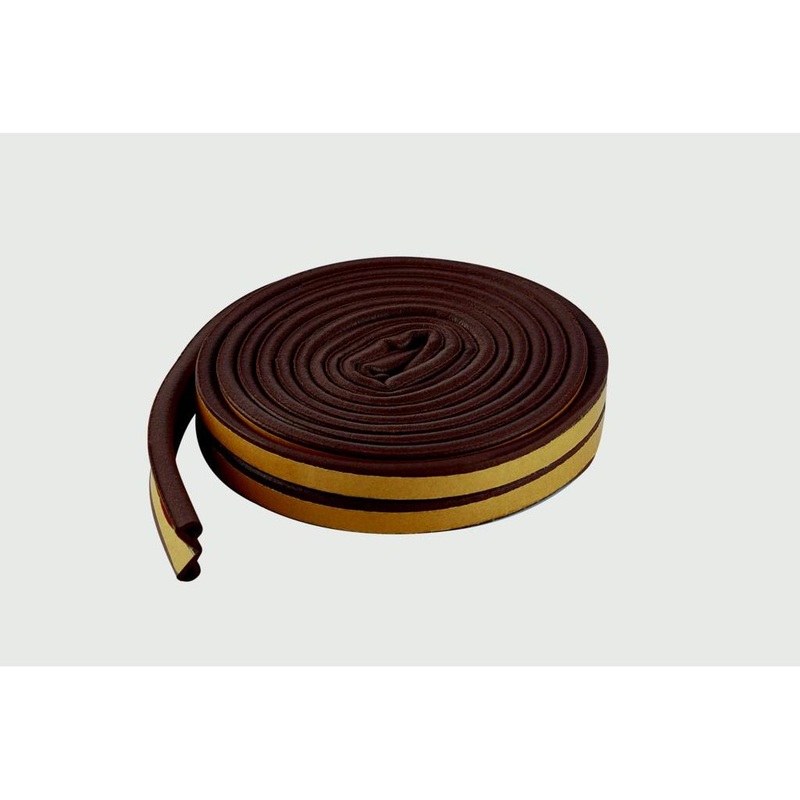 Woodside Epdm P Rubber Strip|5m Brown|5m White