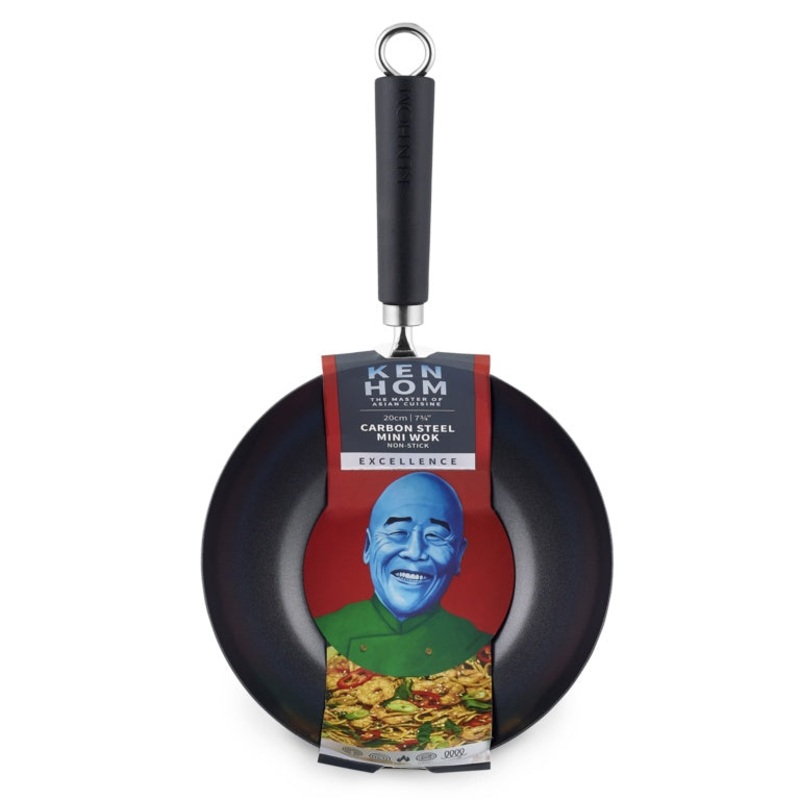 Ken Hom Excellence Non Stick Carbon Steel Mini Wok 20cm