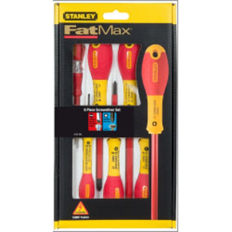 Stanley FatMax Parallel Pozi VDE Screwdriver Set 6 Piece