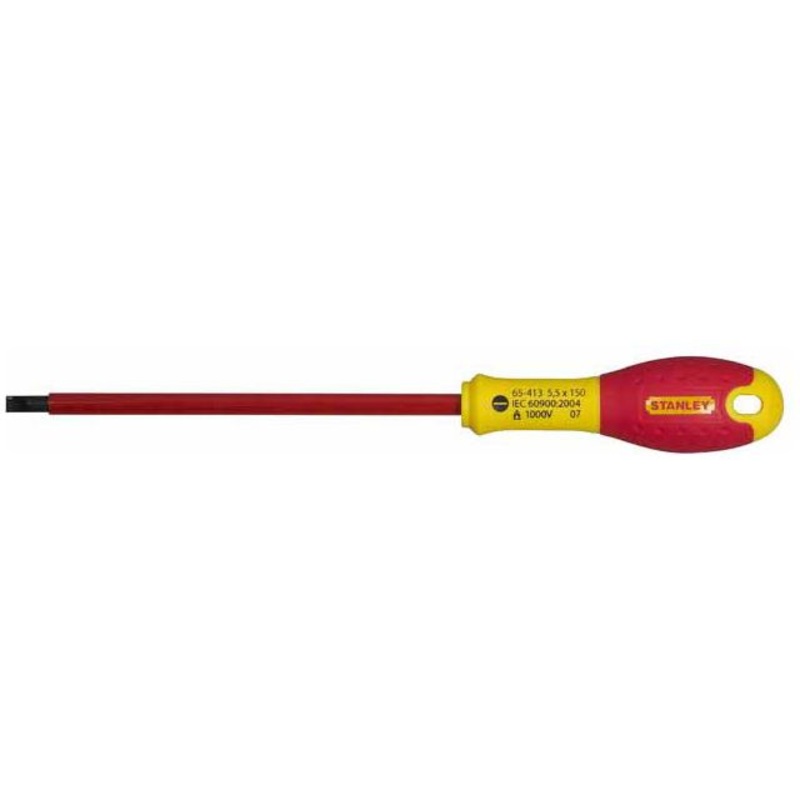 Stanley FatMax Screwdriver Insulated Parallel Packaged 4mm x 100mm