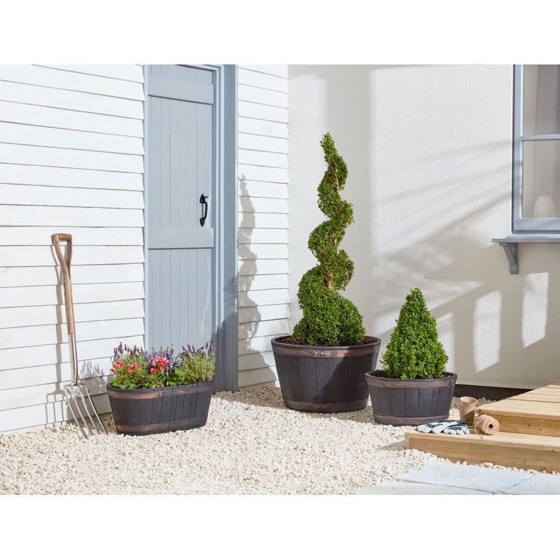 Strata Extra Large Oakwood Barrel Planter 62.5cm