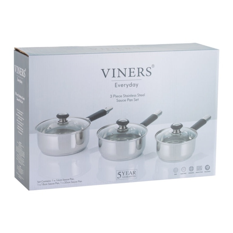 Viners Everyday Sauce Pan Set  3 Piece