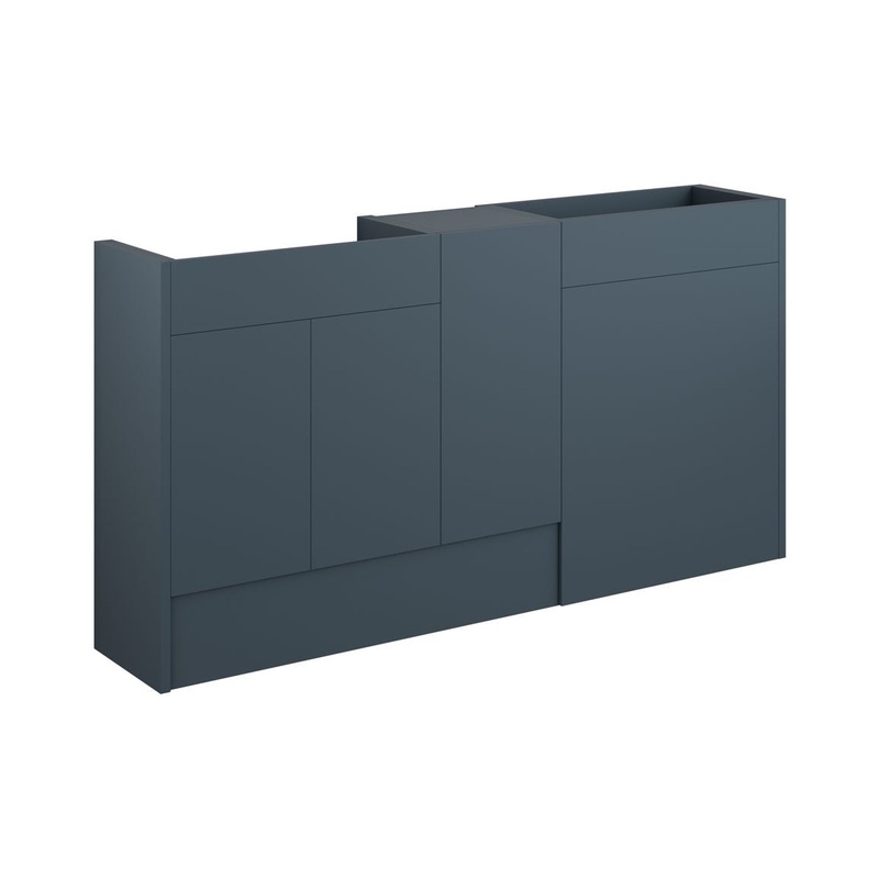 Paddock 1536mm Standard Basin, WC & 1 Door Unit Pack – Matt Arley Blue