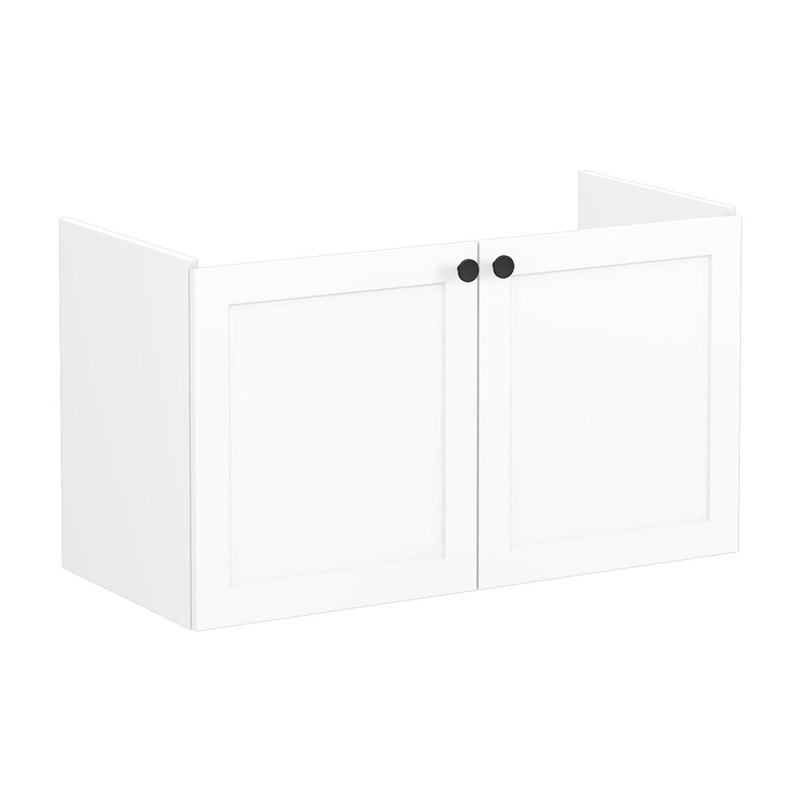 VitrA Root Classic 100cm 2 Door Washbasin Unit – Matt White