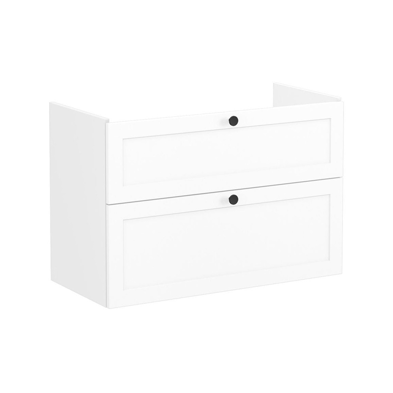 VitrA Root Classic 100cm 2 Drawer Washbasin Unit – Matt White