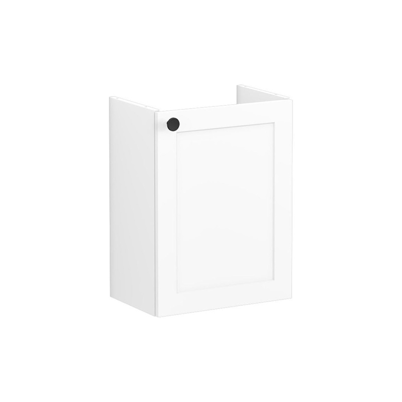 VitrA Root Classic 40cm 1 Door Wall Hung Slim Washbasin Unit (RH Hinge) – Matt White