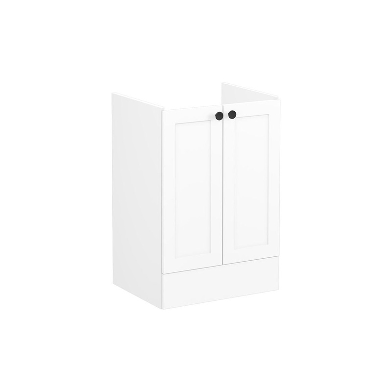 VitrA Root Classic 60cm 2 Door Floor Standing Washbasin Unit – Matt White